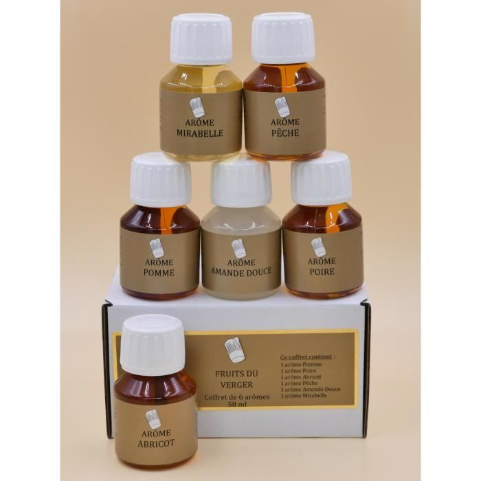 Coffret 6 Arômes Alimentaires 58ml FRUITS DU VERGER
