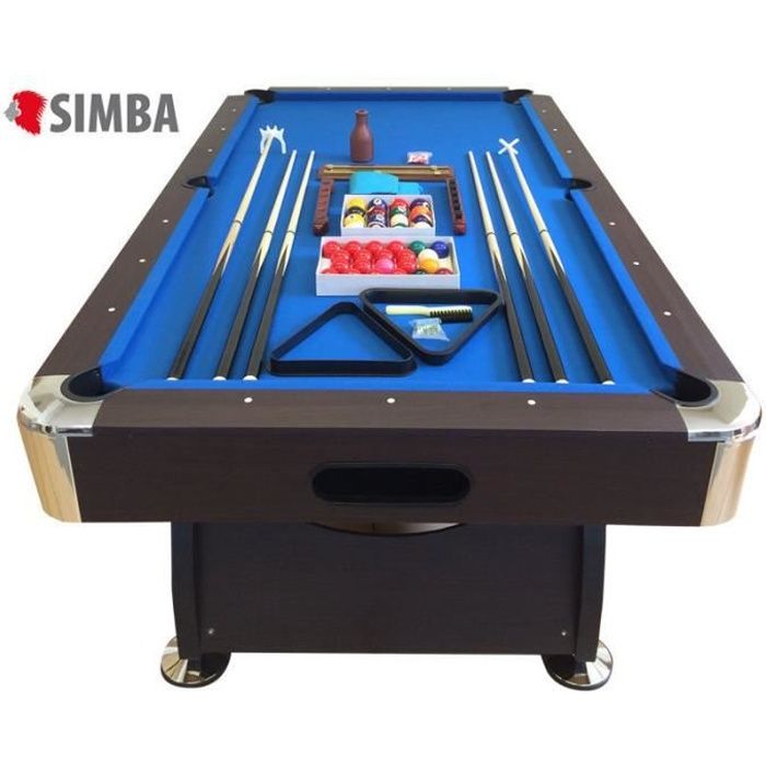 SIMBA Billard américain 8 ft - 220x110cm - Table de pool, snooker