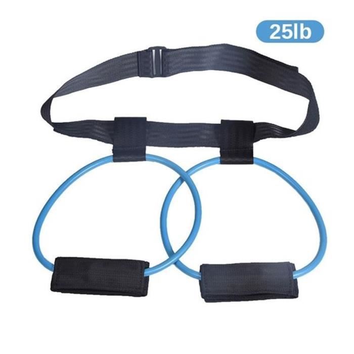 Bandes de Résistance Elastiques Fitness Exercice Yoga Pilâtes Musculation musculaire jambes Fesses bleu 25lb