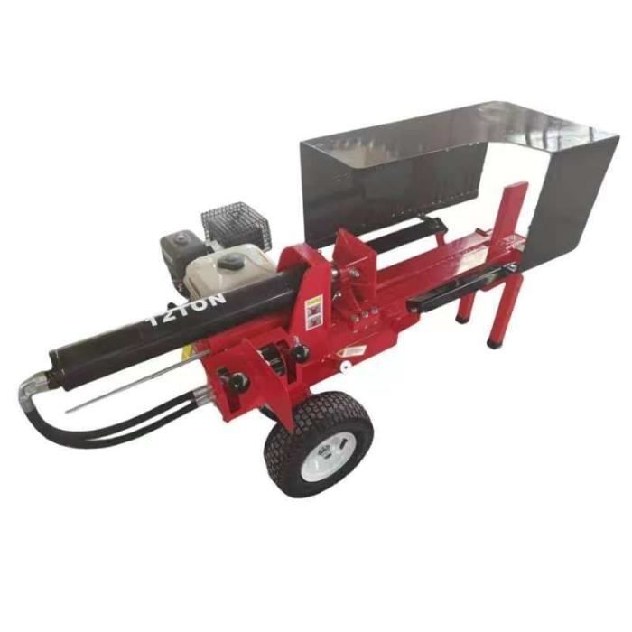 Fendeuse de bûches thermique 6.5cv tractable, 12 Tonnes, jusqu'à 35cm de diamètre
