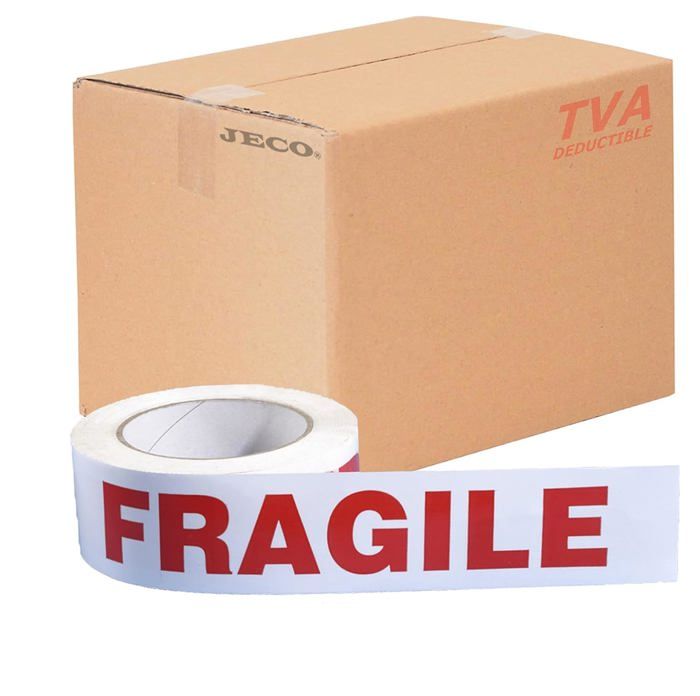 Rouleau Scotch UNIVERS GRAPHIQUE 3 Rouleaux Adhésif FRAGILE - 48 X 100 MèTRES- (34% De Plus Que Les 66 Mètres Carton Emballage Colis