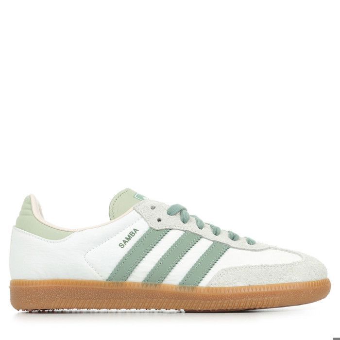 Adidas Samba Og W Baskets femme Cloud White Silver Green Putty Mauve Cdiscount Chaussures
