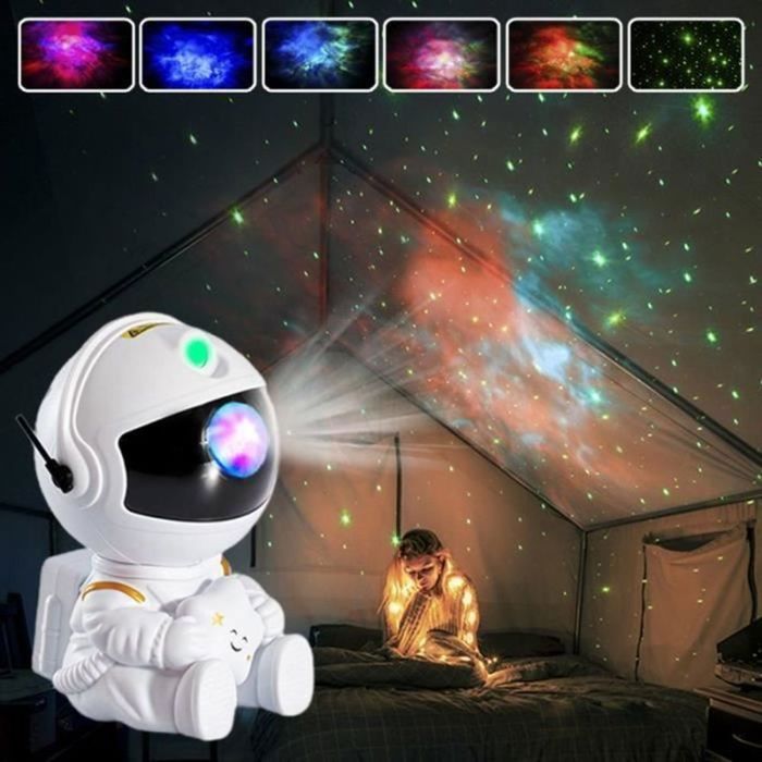 Projecteur dastronaute ciel étoilé galaxie étoiles lampe LED pour décoration de chambre à coucher veilleuses décoratives