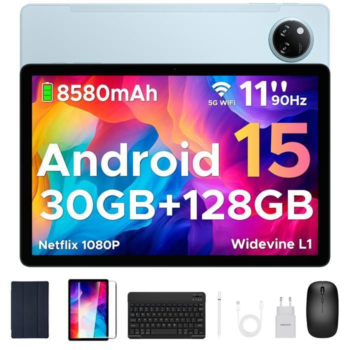 DOOGEE TAB A9 PRO+ Tablette 11 pouces Android 15, 30 Go+ 128 Go