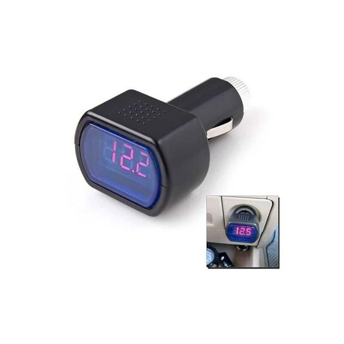 LED Etanche Allume Cigare 12-24V 3.1A 2 USB Prise Adaptateur + Voltmètre Voiture Blanc