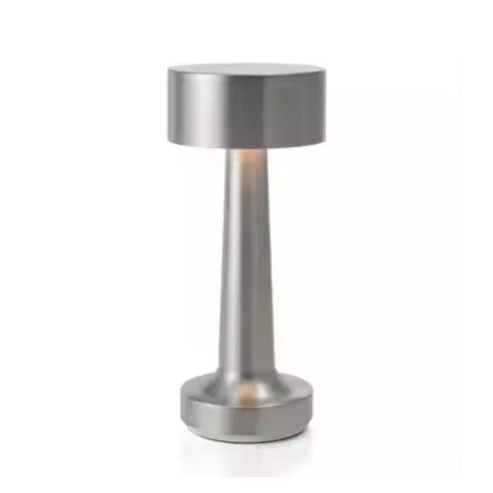 Lampe de table rechargeable LED – Modèle Alice - Argent Lampe de table rechargeable LED – Modèle Alice - Argent
