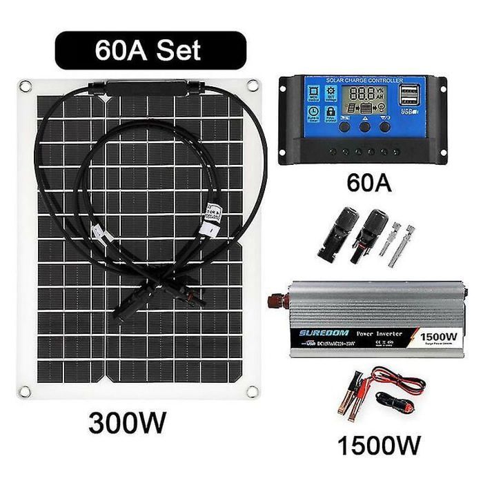Kit Panneaux Solaires 4000W De Pointe Avec Onduleur Et Batterie - Système Solaire Autonome Pour Maison, Abri, Camping, Bateau