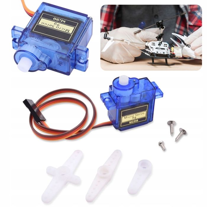 Micro Servo Tower Pro SG90 9g – Rotation 180° 1.8 kg/cm 3–6V Compatible Arduino RC Drones Robots