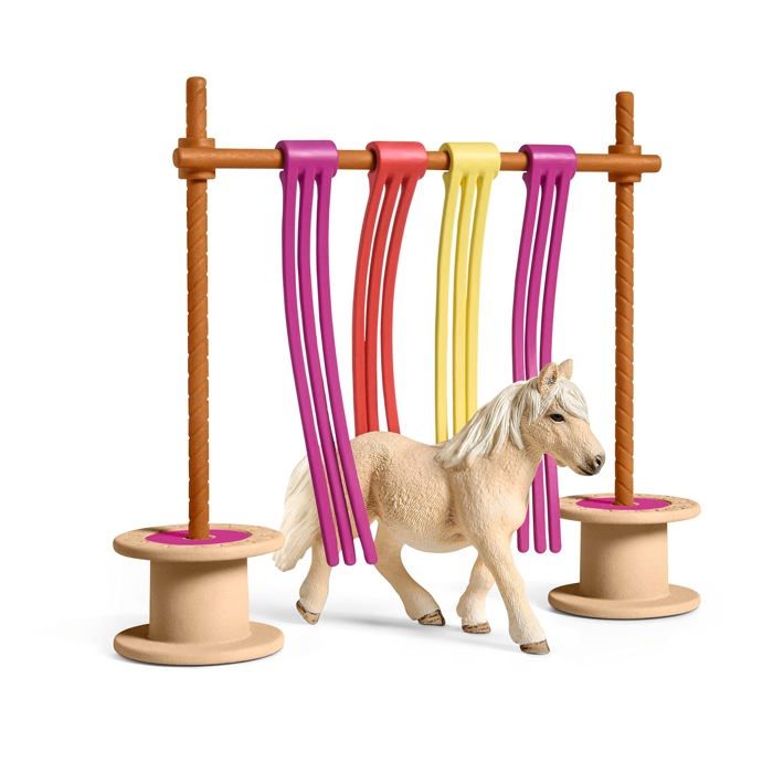 Kit jouet - set ensemble jouet Schleich - 42484 - Rideau pour Poney des 5 Ans Horse Club - Coffret 13.6 x 5.8 x 19.2 cm
