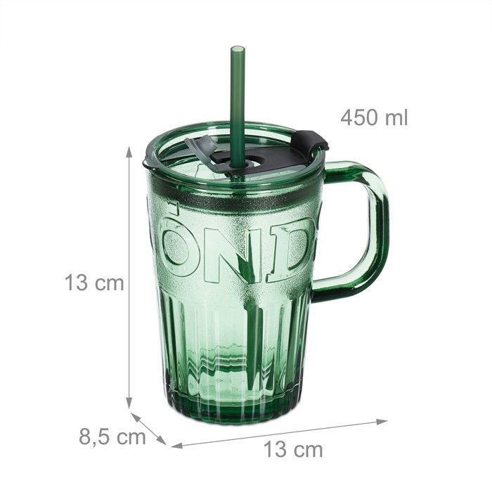 Gobelet Isotherne Asanteur 1,2 L Avec Paille – Acier Inox Double Paroi, Poignée, Couvercle étanche, Finition Mate - 10