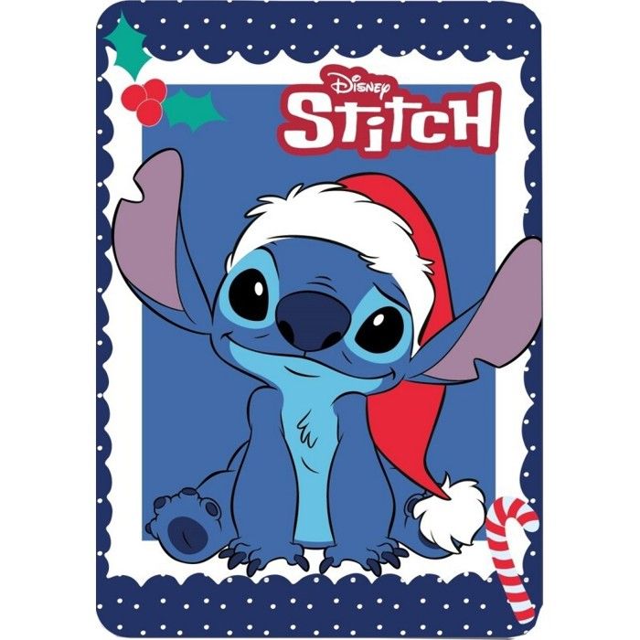 Plaid - STITCH - Lilo et Stitch - 100x140 cm - Polaire - Collector Noël 2023