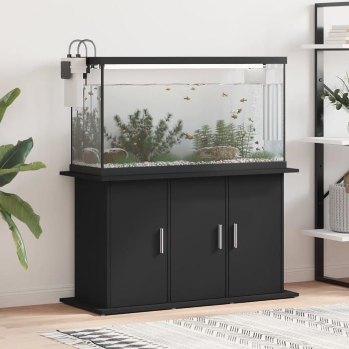 Meilleurs prix pour Support pour aquarium - vidaXL - Noir - Bois dingénierie - 101x41x58 cm