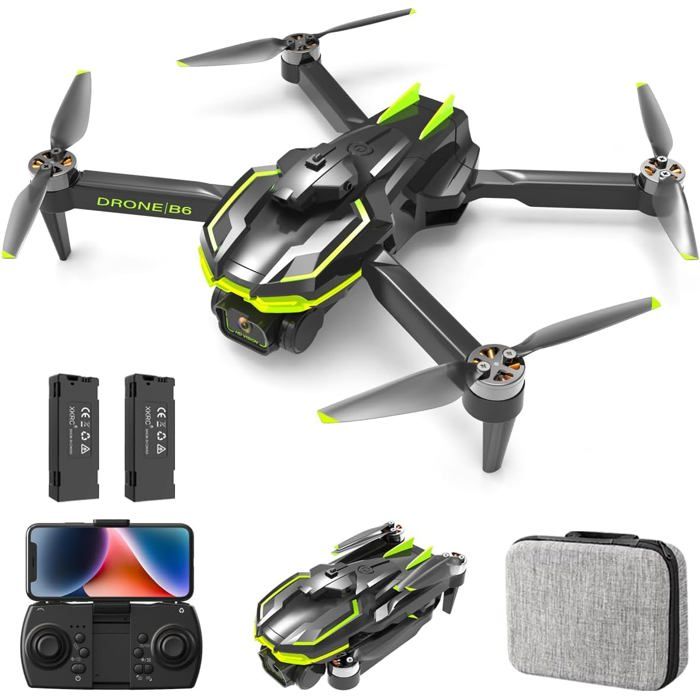 Drone FPV 1080p Avec Caméra, Moteurs Brushless, 35 Min De Vol, Pour Débutants Et Enfants (noir