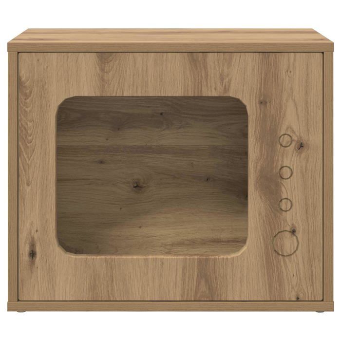 Niche pour chat en bois - vidaXL - Chêne artisanal - 51x30x42 cm - Design moderne - Facile à monter - Entretien simple Niche pour chat en bois - vidaXL - Chêne artisanal - 51x30x42 cm - Design moderne - Facile à monter - Entretien simple