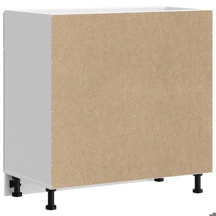 Moderne Placard de cuisine Lucca SWEETY Meuble bas de cuisine blanc bois dingénierie 80x46x81.5 cm BB952