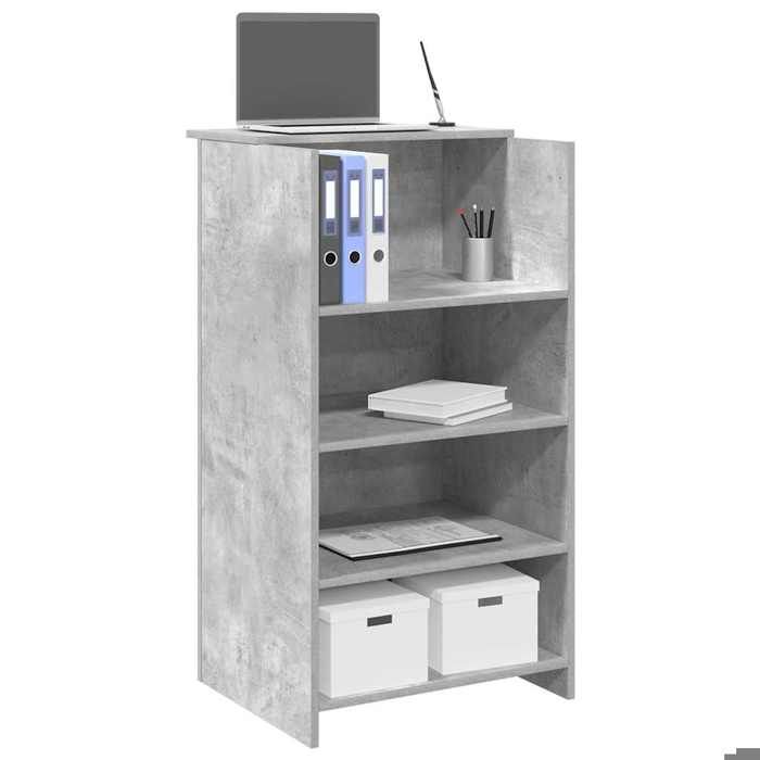 (Vente chaude) - BUREAU Gris KENNETH - 1 PCS - Table décriture gris béton 55x50x103 5 cm bois dingénierie1931