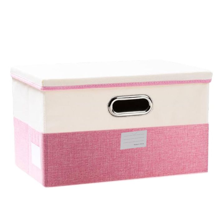 Boîte de rangement pliable en tissu avec couvercle panier de rangement cubique avec couvercle pour la maison la chambre 29*22*17cm