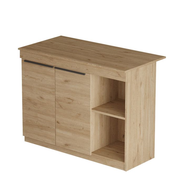 Table de cuisine en bois Siven - 120 x 60 x 88 cm - Marron Table de cuisine en bois Siven - 120 x 60 x 88 cm - Marron