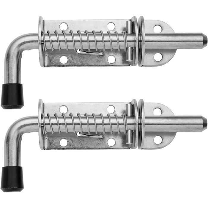 Verrou à Targette Ressort Inox 304 Modèle HSB300-P2 5 Pouces Boulon de Porte 2 Pièces Serrure Meuble/Coffre