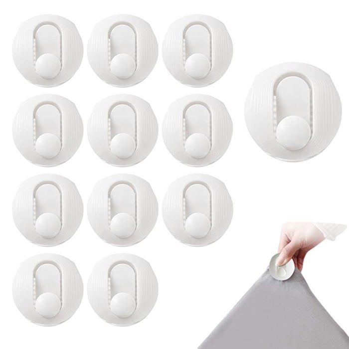 Attache Couette - 12 Transparent Pince Drap - Clip Housse Sans Aiguille - Pour Rideaux Serviettes Lumiryn