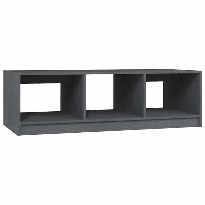 Chic Table basse gris 110x50x34 cm bois de pin massif - Table de salon &1_16485