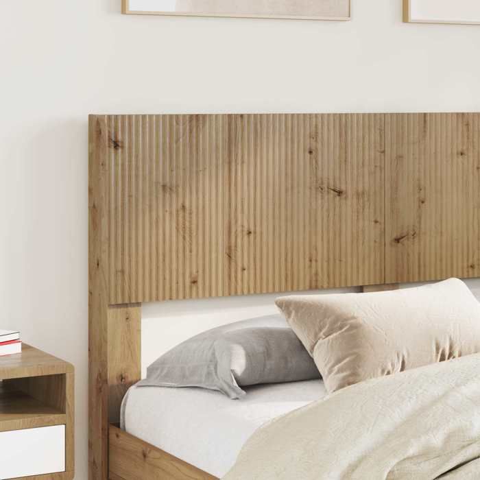 Meuble de chambre - HAOSHOP - Tête de lit moderne - Chêne artisanal PB（25326)