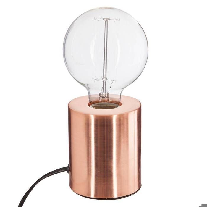 Lampe socle Saba cuivre H11cm