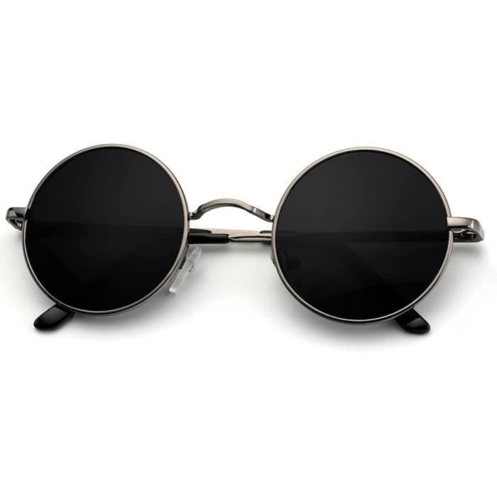 John Lennon Lunettes de soleil rondes polarisees pour homme Protection UV400 830 Achat Vente lunettes de soleil Cdiscount