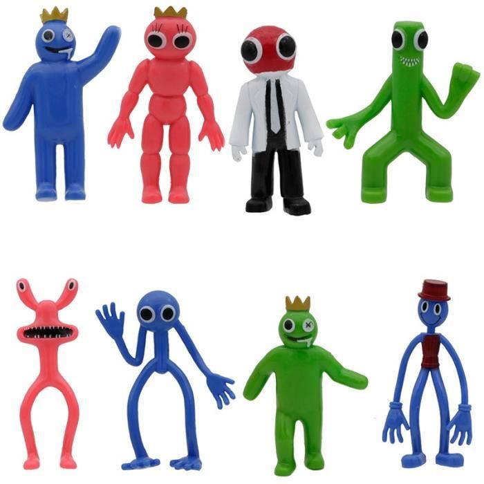 Set 7 Figurines Rainbow Friends Mini – Modèles PVC Colorés, Décoration Anniversaire & Gâteau, Jouets Collection Enfants