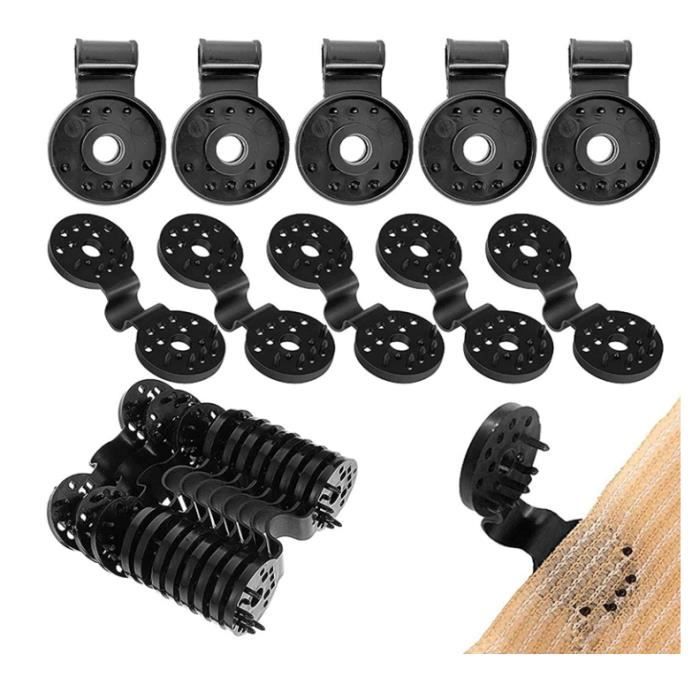 24 Clips De Fixation Bâche Piscine - Attaches Pour Couverture Hiver, En ABS Résistant, Noir