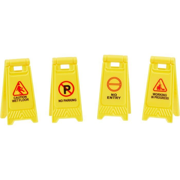 100 Panneaux De Signalisation Miniatures – Plastique – 6,5 Cm – Supports Inclus – Éducatif – Pour Maquettes, Circuits Routiers, Classes