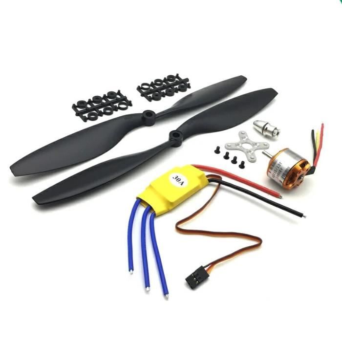 Sarini Moteur Sans Balais RC 2200KV 2212-6 + ESC 30A - Kit Puissant Pour Avion Quadcopter Hélicoptère