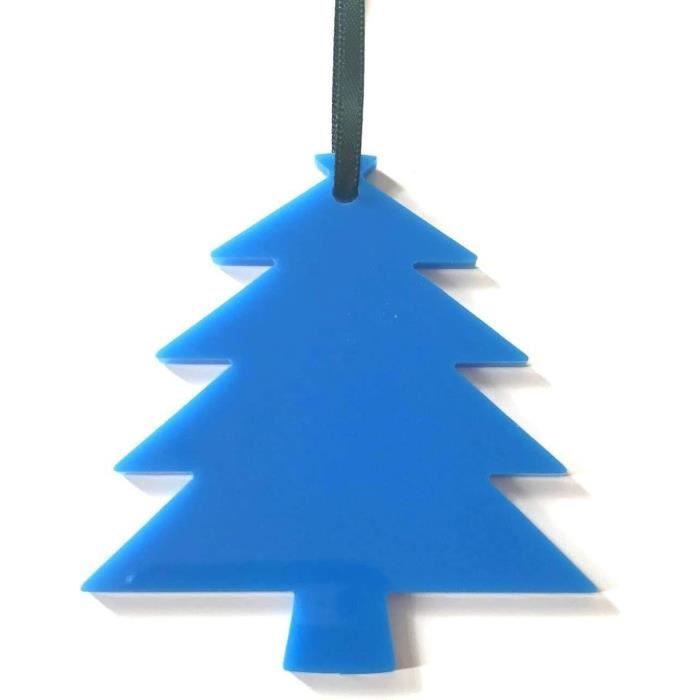 Sapin De Noël En Forme De Sapin De Noël Bleu Vif Grand Format 14 Cm