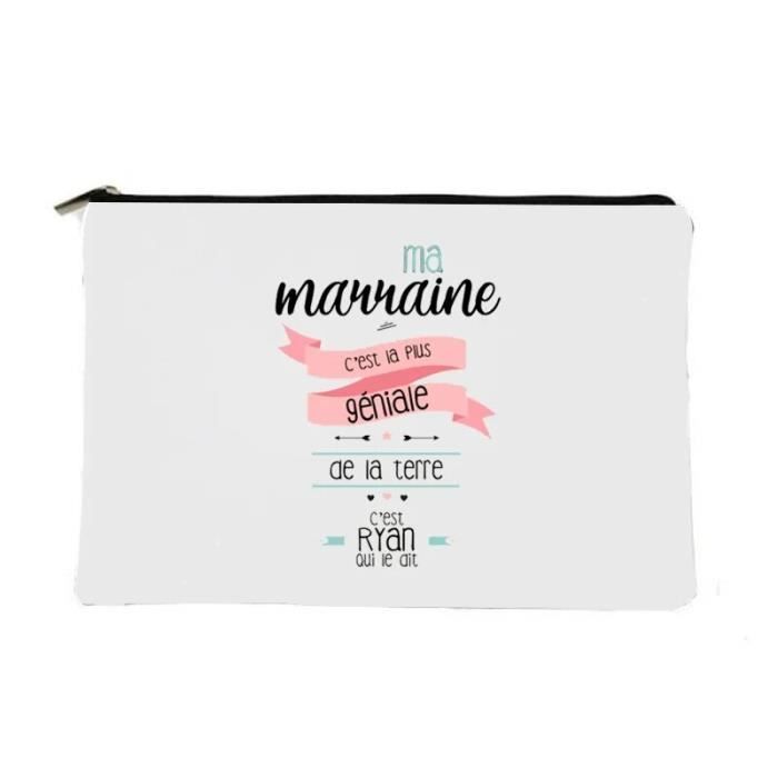 Set De 2 Trousses De Maquillage Personnalisables A-Z - Toile Doublée Soie - Idée Cadeau Femme Pratique - 9