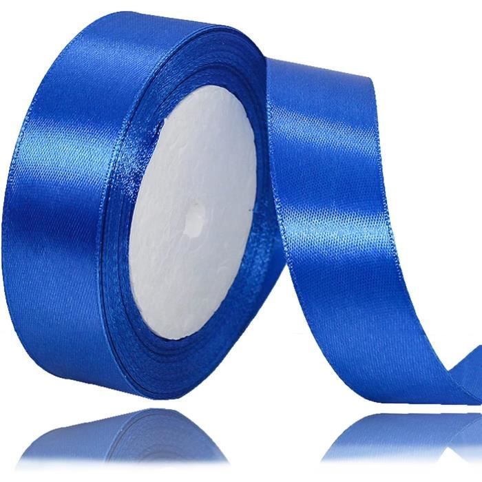 Ruban De Satin Bleu 15mm X 91m - Pour Emballage Cadeau, Mariage, Décoration, Travaux Manuels