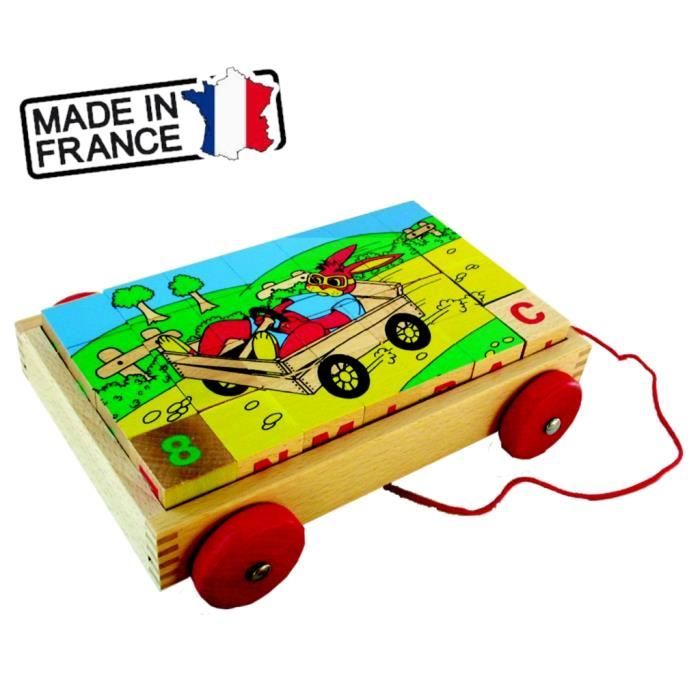 Chariot Cubes Puzzle En Bois Jura Buis Achat Vente Jouet A Tirer Cdiscount