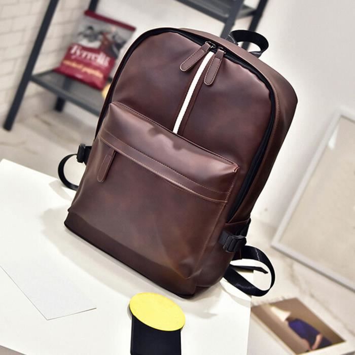 Sac A Dos En Cuir Pour Ordinateur Portable Satchel Travel School Sac A Dos Pour Homme Lp225 Comme Montre Achat Vente Sac A Dos 2009526719081 Cdiscount