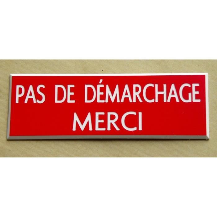 Panneau adhésif /"DÉMARCHAGE • COLPORTAGE • QUÊTE NE PAS IMPORTUNER NE PAS SONNER