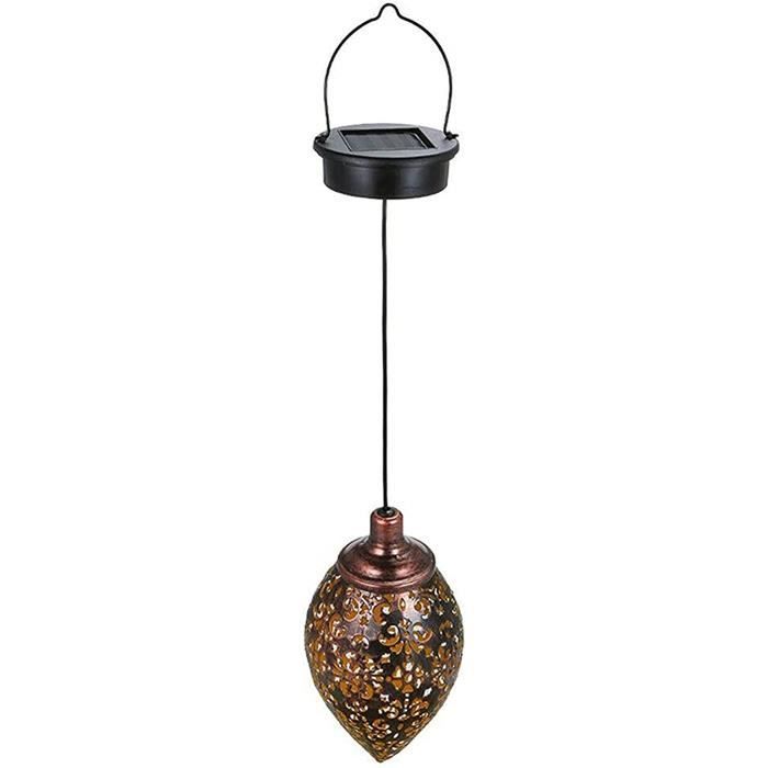 2 Lampes Solaires LED Lanterne Suspendue - Décoration Jardin Extérieur