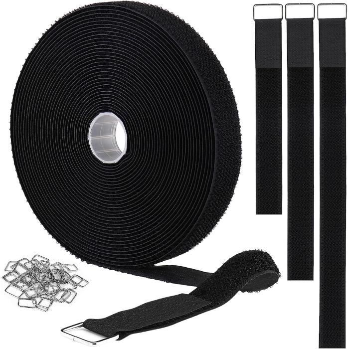 50PCS Bleu--Gestion des câbles amovibles, attaches de câble en nylon