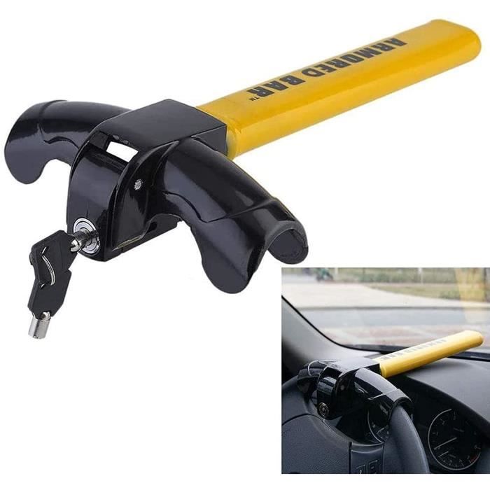 Antivol De Volant Avec Alarme 130 DB – Lourd, Rétractable, Anti-Sciage – Pour Voiture, SUV, Camionnette – Capteur De Vibration