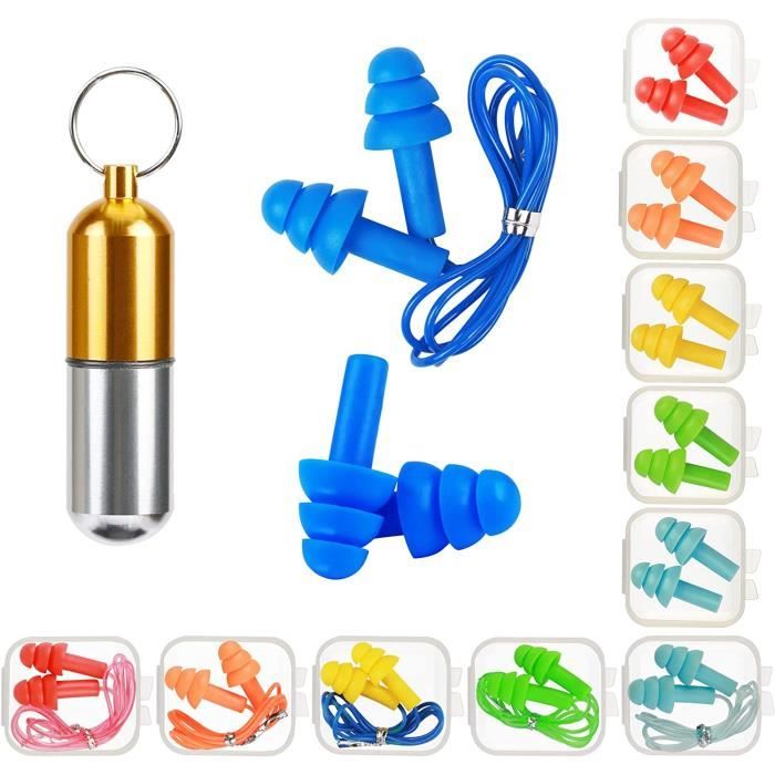 Lot De 20 Bouchons D'oreilles En Silicone - Protection Auditive, Neuf Sous Blister