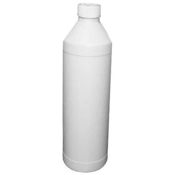 Pack De 10 Bouteilles En Plastique Carrées 1000ml - Bouteilles PE-HD Avec Bouchons Noirs Et étiquettes Incluses