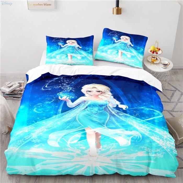 Parure De Lit La Reine Des Neiges, Housse De Couette 135 X 200 Cm, Pour Adolescents, Motif D