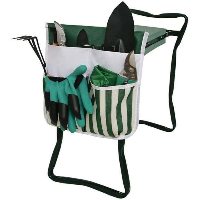 Tabouret de jardin pliable tabouret 3en1 3 outils de jardin sac à outils - Bricolage