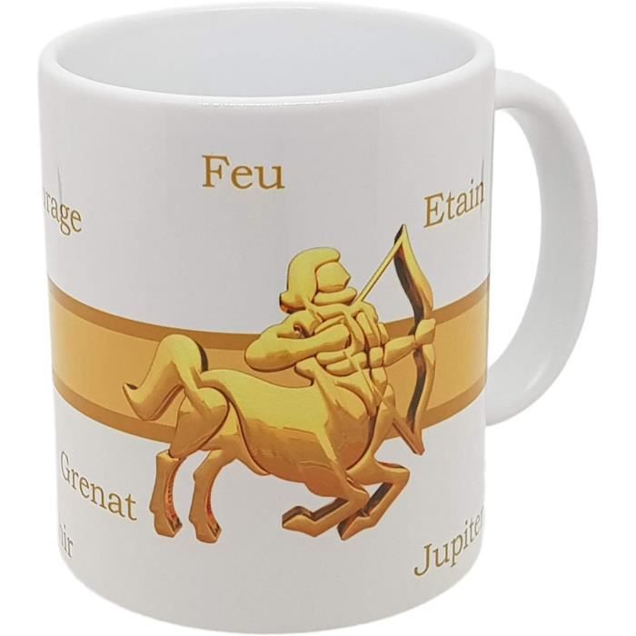 Mug Signe Du Zodiaque Sagittaire Tasse Astrologique Retro Avec Qualites Mug Idee Cadeau Originale Famille Parent Anniversaire Noel Cdiscount Puericulture Eveil Bebe