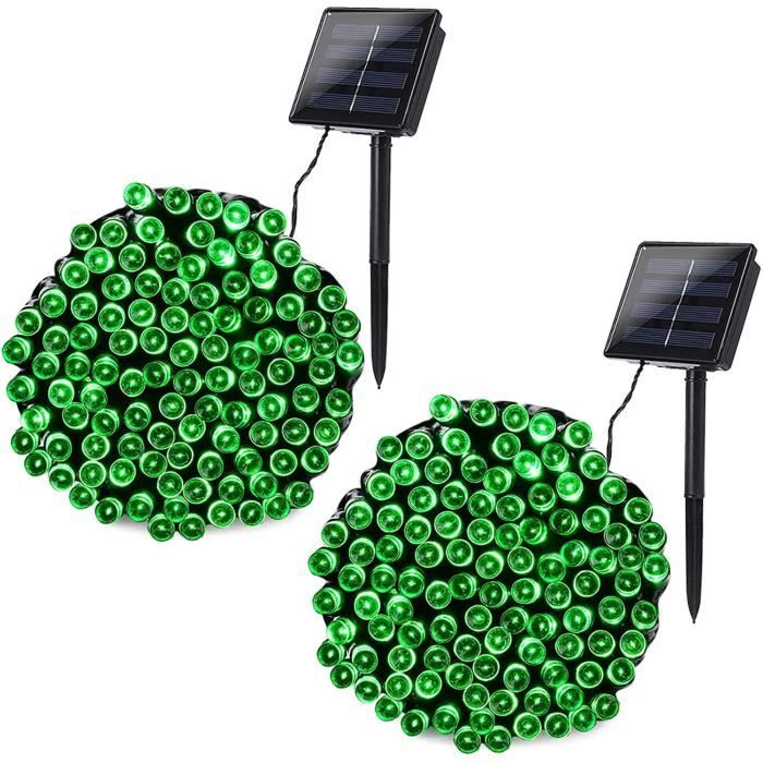 Guirlande Solaire Extérieur 12m 120 LED - Avec Télécommande, 8 Modes, IP65 Étanche, Pour Jardin, Noël, Fête
