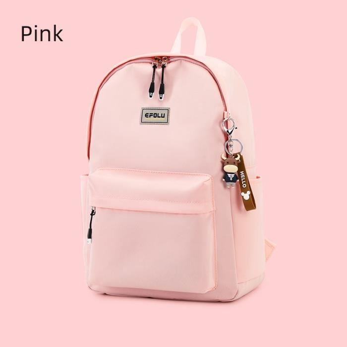 Rose Fashion School Bag for Teenager Backpack for girls Male Canvas Backpack Laptop Backpacks College Stude Cdiscount Bagagerie Maroquinerie
