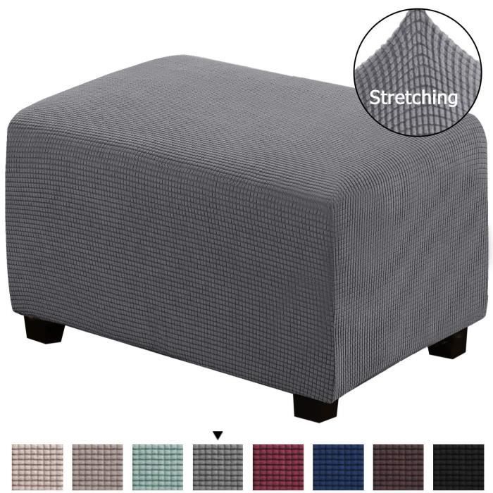 Housse Extensible Pour Pouf Rectangulaire - Protection Anti-taches - Taille L/XL - Bleu - Lavable En Machine