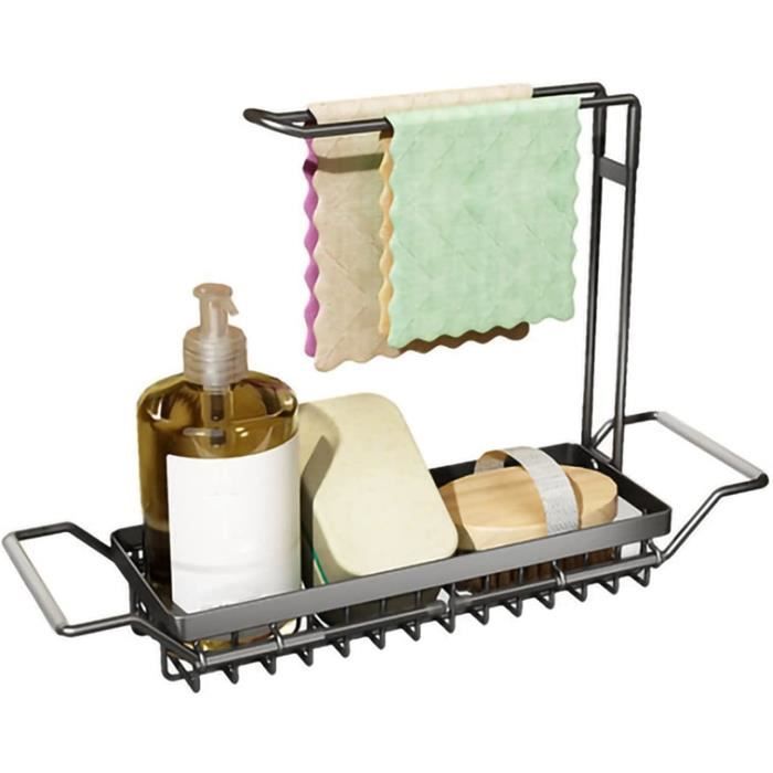 sdfae Support de Rangement pour évier télescopique Panier de vidange de Rangement Extensible Organisateur d/'évier réglable Éponge de Rangement pour évier Porte-Savon Porte-Organisateur d/'évier